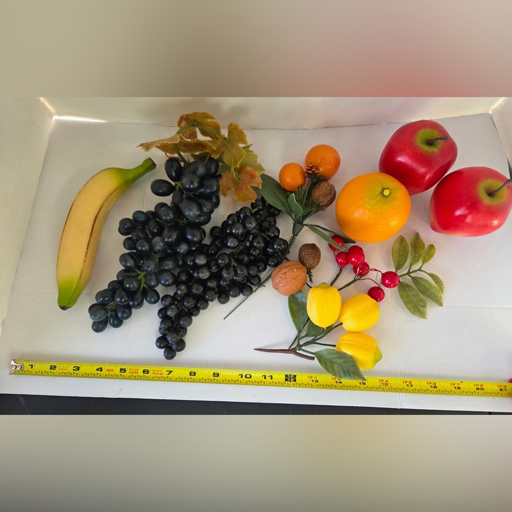 Vintage Artificial Fruit Lot Made With Mixed Materials